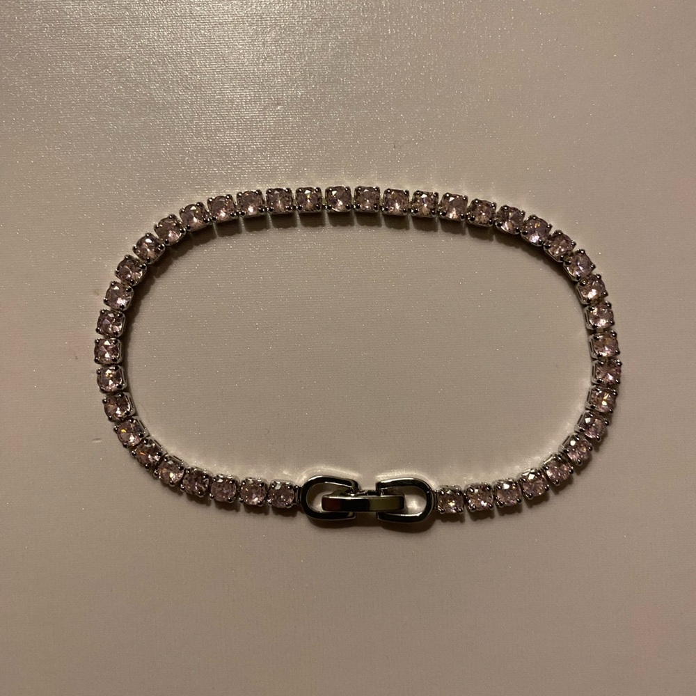 7CT Pink Lab Created Diamond Tennis Bracelet 14K Gold Plated